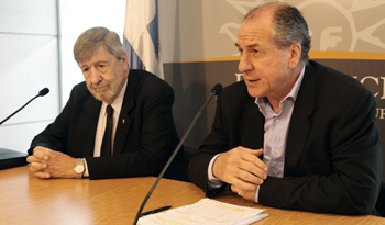 Ministro y subsecretario de Trabajo, Ernesto Murro y Julio Baraibar