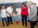 Vázquez recorrió las escuelas N.º 9 Aureliano Rodríguez Larreta y la escuela N.º 104 Yugoslavia