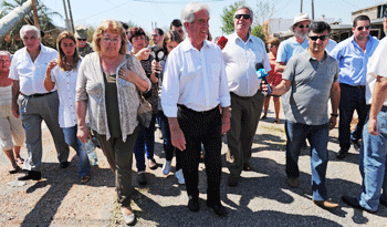 Alcaldesa Alba Rijo junto al Presidente Tabaré Vázquez
