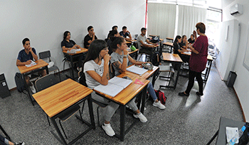 Una de las nuevas aulas del complejo educativo de Paysandú