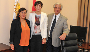 Ana Miranda, Ana Pontón y Tabaré Vázquez