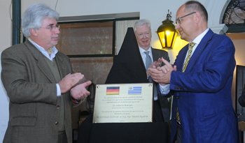 Ministro Tabaré Aguerre y ministro alemán de Alimentación y Agricultura, Chistian Schmidt, descubren placa en homenaje a Alberto Boerger