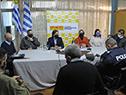 Presidente Lacalle Pou encabeza reunión en Rivera con el Centro Coordinador de Emergencias Departamentales