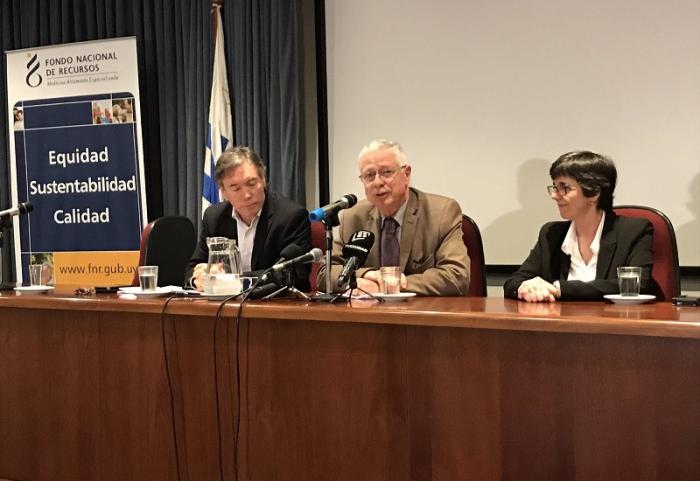 Martín Vallcorba, Jorge Basso y Alicia Ferreira