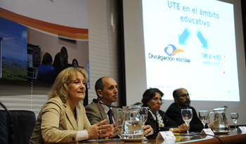 Ministra Carolina Cosse y Presidente de UTE Gonzalo Casaravila en presentación de plan de UTE