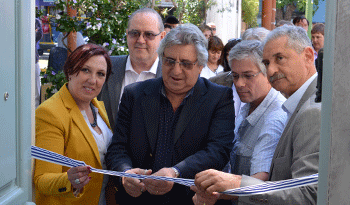 Susana Muñiz en inauguración de casa "de medio camino" en San Carlos, Maldonado