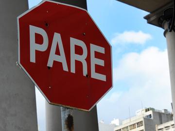 Señalización de "Pare"