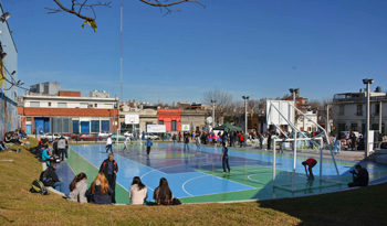 Polideportivo en el barrio de Cordón, en Montevideo.