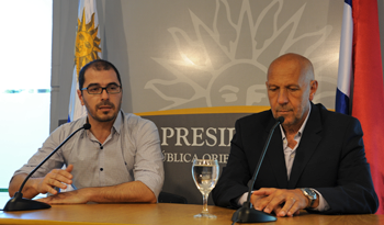 Prosecretario Juan Andrés Roballo y secretario Miguel Ángel Toma