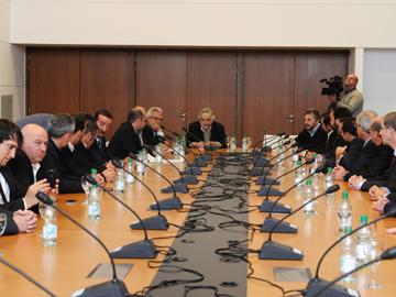 Presidente Mujica con delegación
