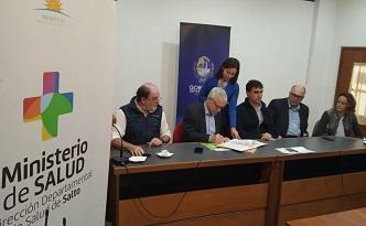 Autoridades nacionales y departamentales firman convenio Autoridades nacionales y departamentales firman convenio