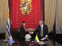 Subsecretario de RR. EE., Luis Porto, y su par de Colombia, Patti Londoño, en conf. de prensa