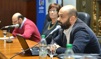Mauricio Guarinoni, Marina Arismendi y Julio Bango