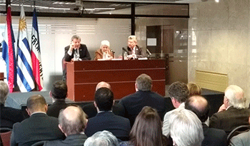 Rodolfo Nin Novoa, Lucía Topolansky y Elbio Roselli