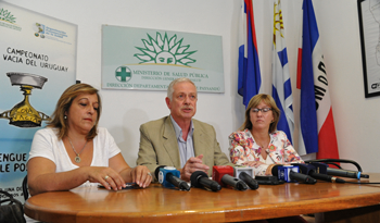 Raque Rosa, Jorge Basso y Cristina Lustermberg