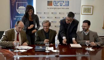 Autoridades de UTE y UdelaR firman convenio