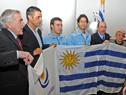 Entrega del pabellón nacional a la delegación que participará en los Juegos Parapanamericanos