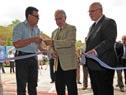 Ministro Jorge Menéndez, en la inauguración del primer paso de frontera integrado con Brasil