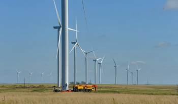 Molinos de energía eólica.