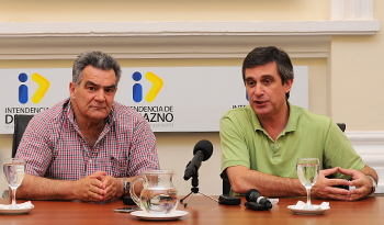 Intendente de Durazno, Carmelo Vidalín, y director de OPP, Álvaro García.