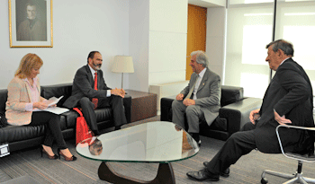 Carolina Cosse, Luis Carlos Longoria, Tabaré Vázquez y Rodolfo Nin Novoa