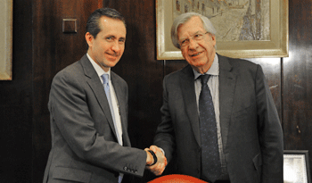 Miinistro Danilo Astori con vicepresidente del Banco Mundial para América Latina y el Caribe, Jorge Familiar