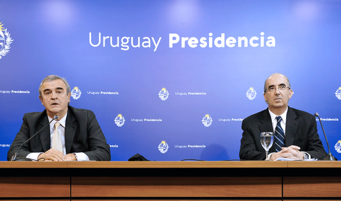 Ministro del Interior, Jorge Larrañaga, y subsecretario de la cartera, Guillermo Maciel
