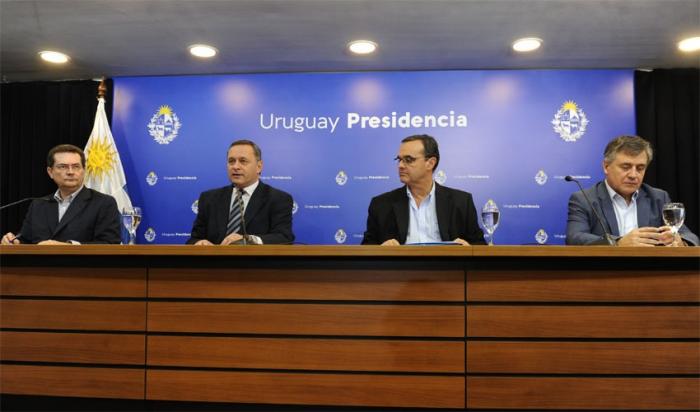 Rodrigo Ferrés, Álvaro Delgado, Pablo Bartol y Omar Paganini