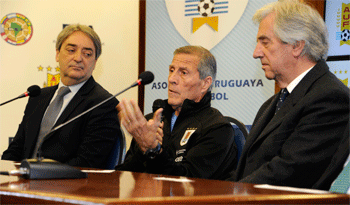 Fernando Cáceres, Washington Tabárez y Tabaré Vázquez