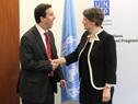 Reunión Diego Cánepa - Helen Clark del PNUD