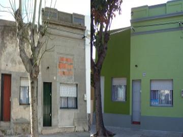 Casa antes y después de la refacción