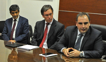 Jorge Polgar, Martín Vallcorba y Pablo Ferreri Jorge Polgar, Martín Vallcorba y Pablo Ferreri