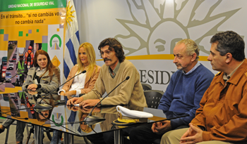 Directivos de Unasev, Intendencia de Montevideo y Policía Caminera