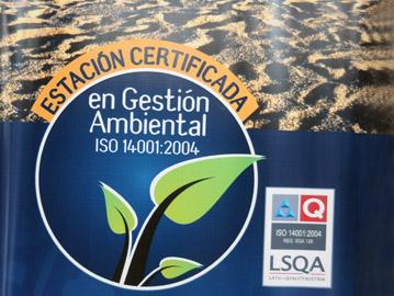 Vista de cartel que muestra el certificado