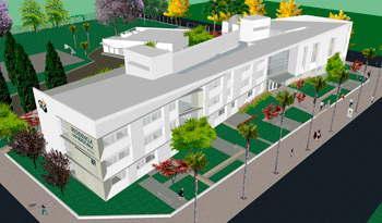 Maqueta de la residencia universitaria de Tacuarembó