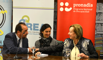 María Julia Muñoz en lanzamiento de la primera biblioteca digital accesible de Uruguay