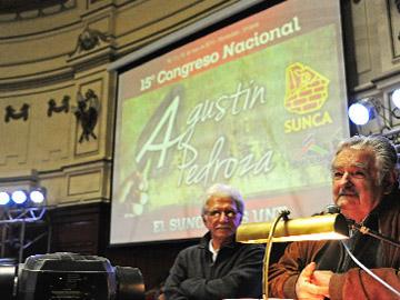Presidente Mujica en el congreso del SUNCA