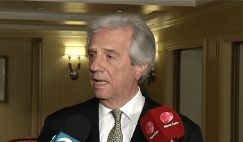 Presidente Tabaré Vázquez en declaraciones de prensa en Nueva York