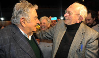 Presidente José Mujica y antropólogo Daniel Vidart