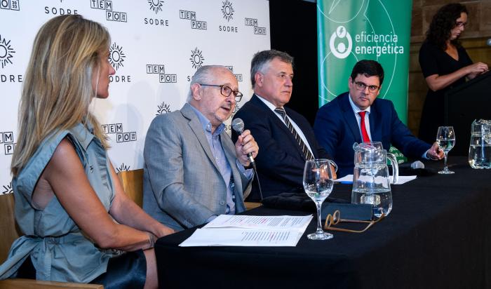 Autoridades del MEC, del MIEM y del Sodre durante la presentación del acuerdo