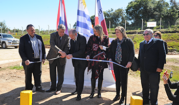 Inauguración de planta de saneamiento de Aceguá, Uruguay