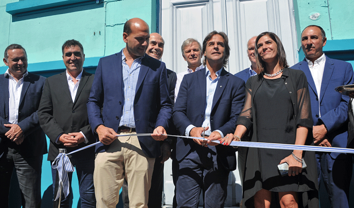 Lacalle Pou en inauguración en Salto