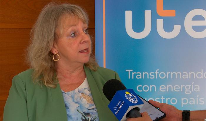 Presidenta de UTE, Silvia Emaldi, en diálogo con Comunicación Presidencial