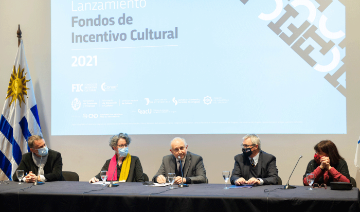 Autoridades en la presentación de los Fondos de Incentivo Cultural