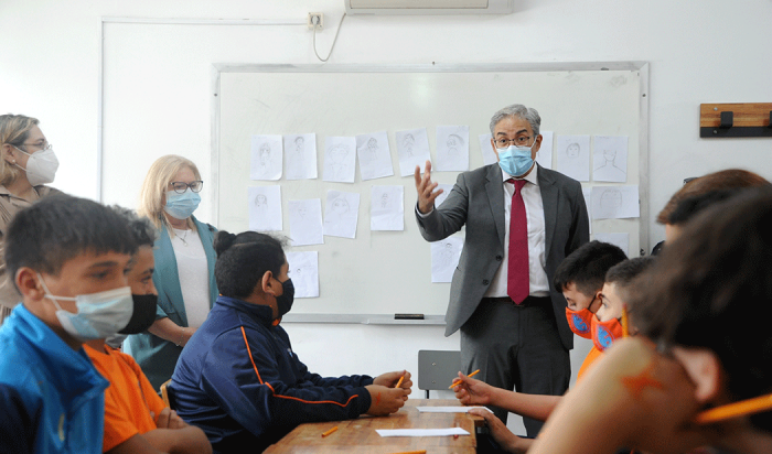 Silva y autoridades de ANEP en comienzo de clases