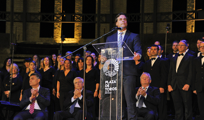 Presidente Lacalle Pou en la inauguración