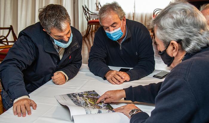 foto:Ministro Luis Alberto Heber, presidente de ANP, Juan Curbelo e intendente Enrique Antía