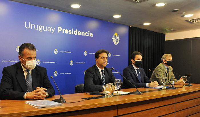 Daniel Salinas, Luis Lacalle Pou, Germán Cardoso y Sebastián Bauzá
