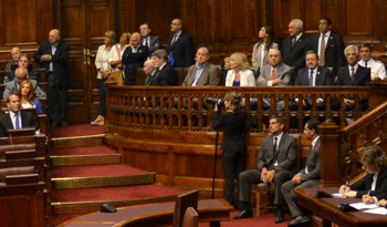 El presidente Tabaré Vázquez en sesión parlamentaria en homenaje a Wilson ferreira Aldunate El presidente Tabaré Vázquez en sesión parlamentaria en homenaje a Wilson ferreira Aldunate