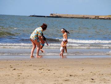 Gente en la playa